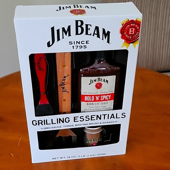 Jim Beam Other - JIM BEAM GRILLING ESSENTIALS, BBQ SAUCE, TONGS,BASTING BRUSH, DRY RUB SHAKER